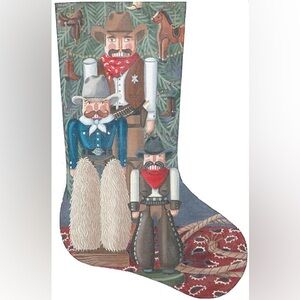 Cowboy Nutcracker Needlepoint Stocking Canvas